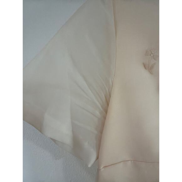 VINTAGE short silk wedding dress - Picture 3 of 8